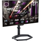 Cooler Master GZ2711 OLED, Gaming-Monitor 69 cm (27 Zoll), schwarz, QHD, AMD Free-Sync Premium, USB-C, 240Hz Panel