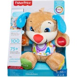 Fisher-Price Lernspaß Hündchen, Kuscheltier mehrfarbig/hellbraun, Baby-Spielzeug mit Musik