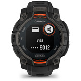 Garmin Instinct 3 Solar - 45 mm, Smartwatch Kohle/ Schwarz, Silikon-Armband