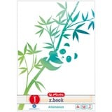 Herlitz Arbeitsblock A4 GREENline 50 Blatt Lineatur 01 Motiv Panda, College Block liniert, A4