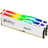 Kingston FURY DIMM 64 GB DDR5-6400 (2x 32 GB) Dual-Kit, Arbeitsspeicher weiß, KF564C32BWEAK2-64, FURY Beast RGB, INTEL XMP, AMD EXPO
