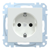 Merten Schutzkontakt-Steckdose mit erhöhtem Berührungsschutz weiß (glänzend), Retail