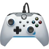 PDP Wired Controller - Ion White, Gamepad weiß/neon-blau, für Xbox Series X|S, Xbox One, PC