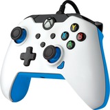 PDP Wired Controller - Ion White, Gamepad weiß/neon-blau, für Xbox Series X|S, Xbox One, PC