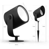 Philips Hue White & Color Ambance Lily XL Outdoor Spot Erweiterung, LED-Leuchte schwarz