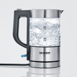 Severin Mini Glas-Wasserkocher WK 3472 edelstahl/schwarz, 0,5 Liter