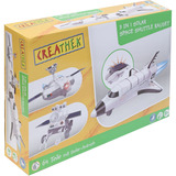VEDES Solar 3 in 1 Spaceshuttle Bauset mit Solarbetrieb, Modellbau 