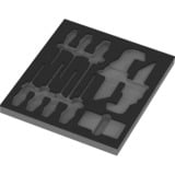 Wera 9860 Schaumstoffeinlage für Stainless Set 1, leer schwarz/grau, für Tool Rebel Werkstattwagen