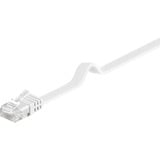 goobay Patchkabel RJ45 Stecker > RJ45 Stecker CAT.6 U/UTP weiß, 5 Meter, Flachkabel