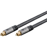 goobay Plus Toslink-Kabel schwarz/silber, 2 Meter