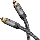 goobay Plus Toslink-Kabel schwarz/silber, 2 Meter