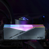 ADATA CUDIMM 48 GB DDR5-8400 (2x 24 GB) Dual-Kit, Arbeitsspeicher silber, AX5CU8400C4024G-DCLACRSG, XPG Lancer Neon RGB