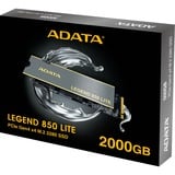 ADATA LEGEND 850 LITE 2 TB, SSD dunkelgrau/gold, PCIe 4.0 x4, NVMe 1.4, M.2 2280