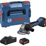 Bosch Professional Akku-Winkelschleifer GWS 18V-8 Professional, 18Volt blau/schwarz, 2x Li-Ionen Akku 5,0Ah, in L-BOXX