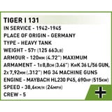 COBI Tiger I 131, Konstruktionsspielzeug Maßstab 1:72