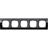 Gira Abdeckrahmen fünffach, Abdeckung schwarz, Retail