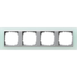 Gira Abdeckrahmen vierfach mit Zwischenrahmen Farbe Aluminium mint, Retail