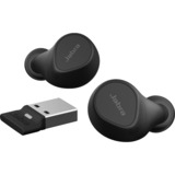 Jabra Evolve2 Buds, Kopfhörer schwarz, MS, USB-A, Bluetooth