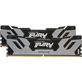 Kingston DIMM 32 GB DDR5-6400 Kit, Arbeitsspeicher schwarz/silber, KF564C32RSK2-32, Fury Renegade Silver