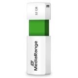 MediaRange Color Edition 32 GB, USB-Stick weiß/grün, USB-A 2.0