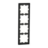 Merten Rahmen vierfach für Senkrecht- und Waagerechtmontage aus lackiertem Thermoplast anthrazit, Retail