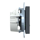 Merten Schutzkontakt-Steckdose mit Überspannungsschutz und Beschriftungsfeld, Unterputz, 16 Ampere anthrazit, Retail