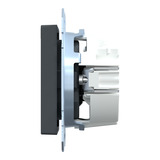 Merten Schutzkontakt-Steckdose mit Überspannungsschutz und Beschriftungsfeld, Unterputz, 16 Ampere anthrazit, Retail