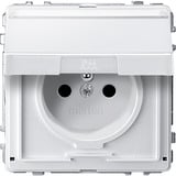 Merten Steckdose mit Schutzkontaktstift und Klappdeckel weiß, Retail