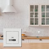 Merten Zentralplatte polarweiß glänzend für USB Ladestation Einsatz Typ MEG4367-0319 weiß (glänzend), Retail