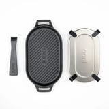 Ooni Grillpfanne Grizzler anthrazit, Sockel aus Edelstahl