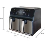 Unold Heißluftfritteuse Doppelkammer Twin Zone schwarz, 1.700 Watt