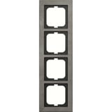 Busch-Jaeger Abdeckrahmen vierfach, Abdeckung grau, Retail