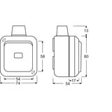 Busch-Jaeger Ausschalter zwei-polig Wipp-Wechselschalter 2601/2 WDI Retail