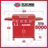 Char-Griller Flat Iron Griddle 4-Brenner, Gasgrill schwarz, Plancha mit 16 kW