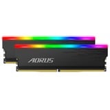 GIGABYTE DIMM 16 GB DDR4-3733 (2x 8 GB) Dual-Kit, Arbeitsspeicher grau, GP-ARS16G37, AORUS RGB, INTEL XMP