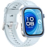 Huawei Watch Fit 4 Pro (Seiya-B29F), Smartwatch silber, blaues Fluorelastomer-Armband
