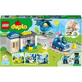 LEGO 10959 DUPLO Polizeistation mit Hubschrauber und Polizeiauto, Konstruktionsspielzeug 