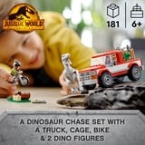 LEGO 76946 Jurassic World Blue & Beta in der Velociraptor-Falle, Konstruktionsspielzeug Spielzeugauto mit 2 Dinosaurier-Figuren für Kinder ab 6 Jahren