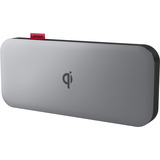 Lenovo Go Wireless Mobile Powerbank 10.000mAh + Qi dunkelgrau, integriertes USB-C Kabel, PD 3.0, Qi 15W