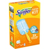 Swiffer Staubmagnet Starterset (Griff + 3 Tücher), Staubwischer gelb, mit Febreze-Duft