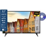 Telefunken XH32K550D, LED-Fernseher 80 cm(32 Zoll), schwarz, WXGA, Triple Tuner, DVD-Player, HDR
