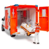 bruder 02676 MB Sprinter Ambulanz mit Fahrer, Modellfahrzeug rot/weiß