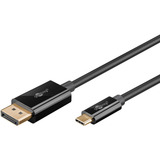 goobay USB Adapterkabel, USB-C Stecker > DisplayPort Stecker, 4K 60Hz schwarz, 3 Meter, 21,6 Gbit/s