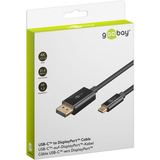 goobay USB Adapterkabel, USB-C Stecker > DisplayPort Stecker, 4K 60Hz schwarz, 3 Meter, 21,6 Gbit/s