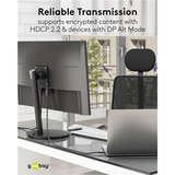 goobay USB Adapterkabel, USB-C Stecker > DisplayPort Stecker, 4K 60Hz schwarz, 3 Meter, 21,6 Gbit/s