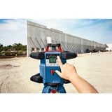 Bosch Professional Akku-Rotationslaser GRL 600 CHV Professional, 18Volt, mit Baustativ blau, Akku ProCORE18V 4,0Ah, Koffer, rote Laserlinie