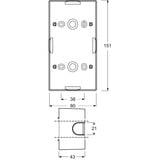 Busch-Jaeger Aufputzgehäuse zwei fach matt weiß (matt), Retail