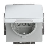 Busch-Jaeger Schutzkontaktsteckdose Einsatz 20 EUKB-866 edelstahl, Retail