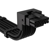 Corsair 90°-12V-2x6-GPU Stromkabel (Stil A) schwarz, 65cm, Sense Pins unter dem 12-poligen Anschluss