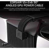 Corsair 90°-12V-2x6-GPU Stromkabel (Stil A) schwarz, 65cm, Sense Pins unter dem 12-poligen Anschluss